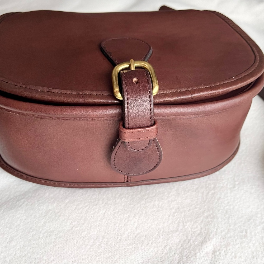 Vintage Coach Saddle Bag – Mahogany – Style 9851 - Picture 12 of 15